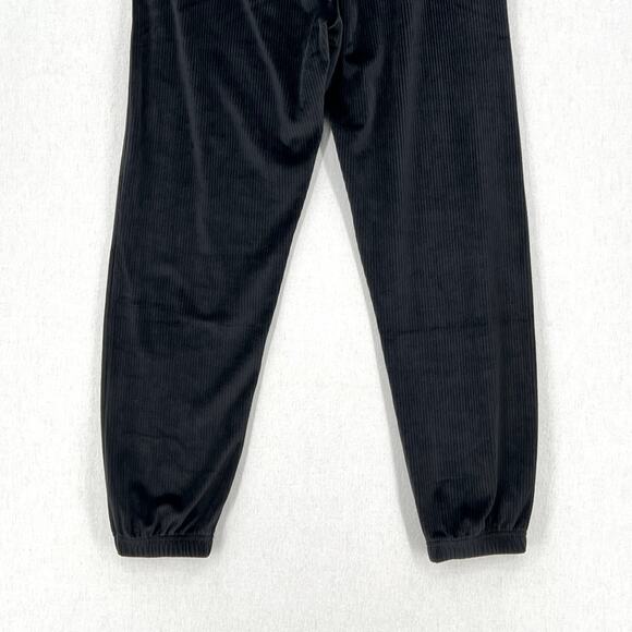 VICTORIAS SECRET Ribbed Velour Jogger Pants Womens Small Black Velvet NEW - Picture 6 of 15